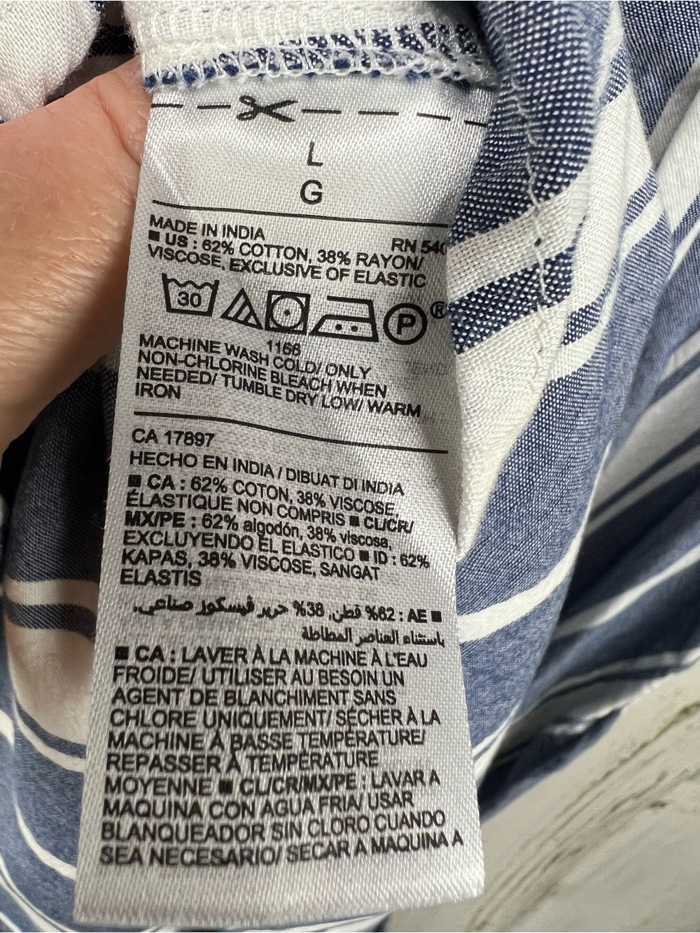 Old Navy Blue and White Striped Midi Sundress - Picture 8 of 10